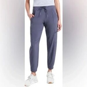 Athleta Venture Pants‎ Women's Size 2 Blue purple Cargo Jogger Casual Comfort